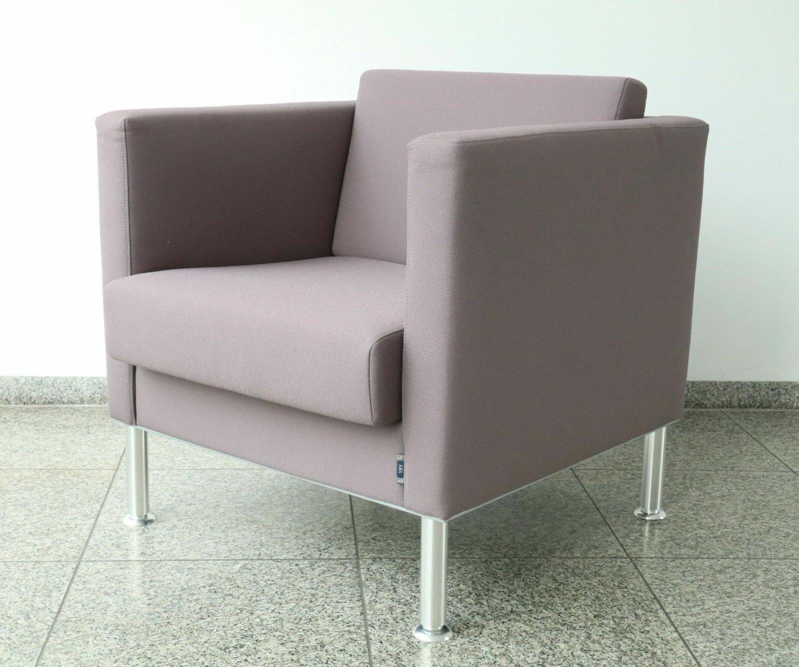 SMV Manhattan Sessel Empfangssessel grau Polster