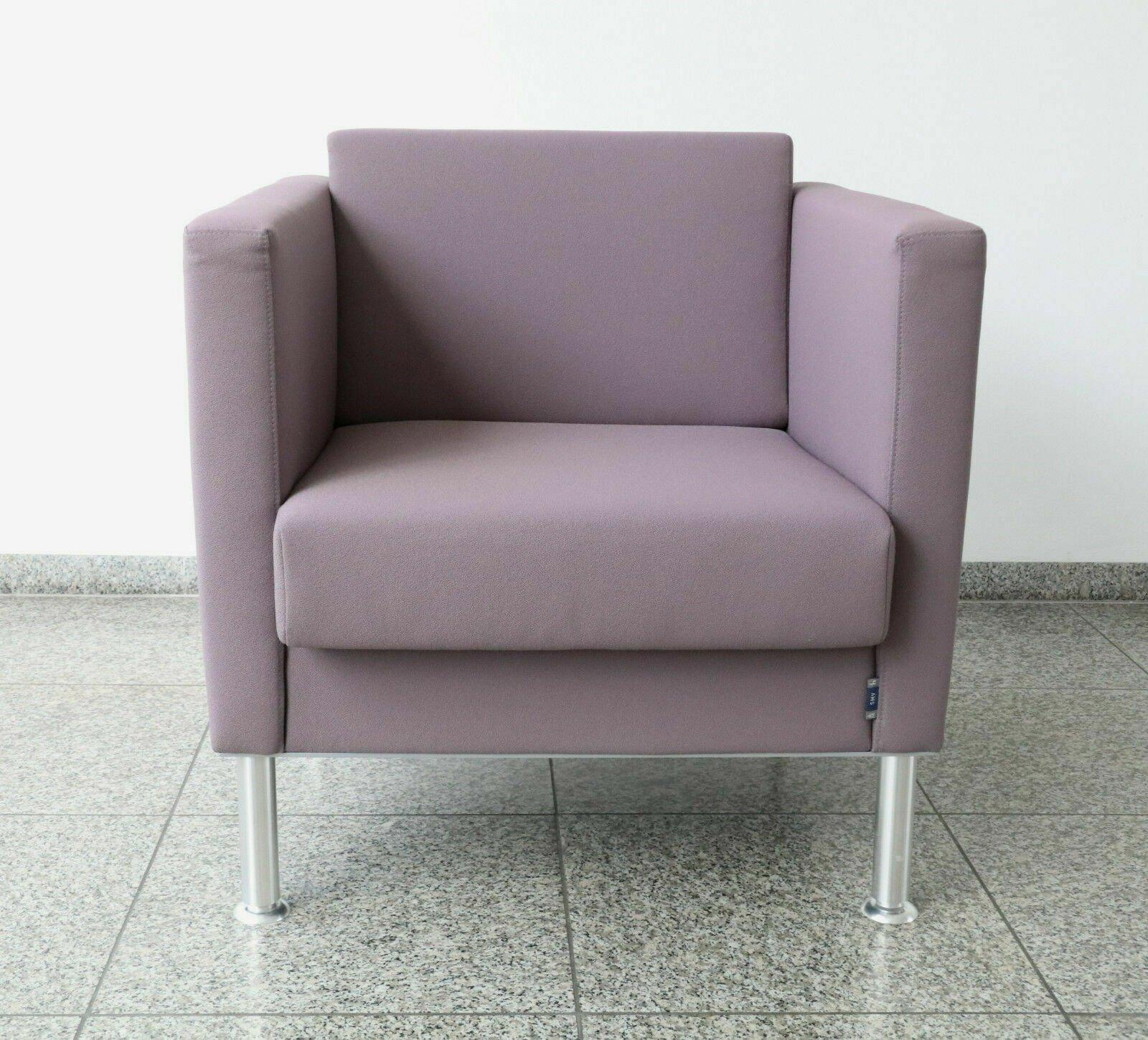 SMV Manhattan Sessel Empfangssessel grau Polster - Bild 2
