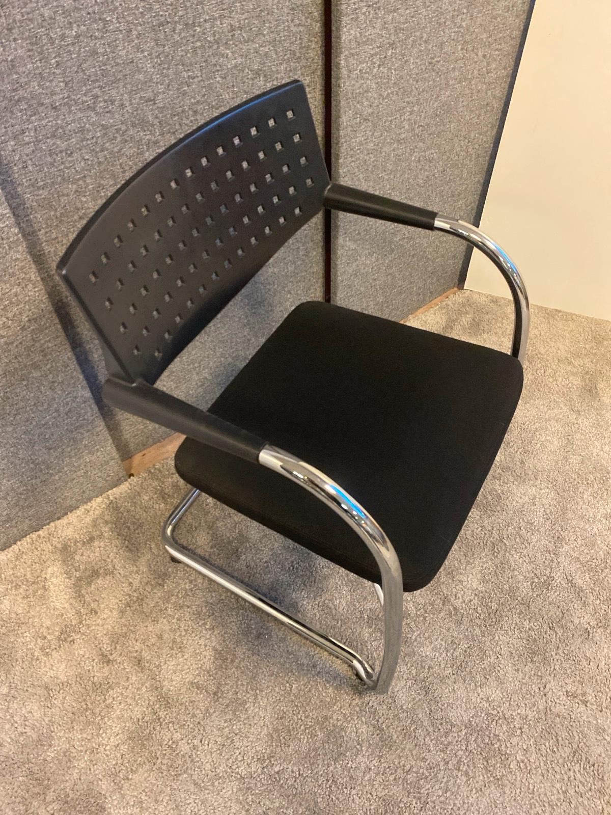 Vitra Besucherstuhl Freischwinger Visasoft VisaVis schwarz - Bild 2