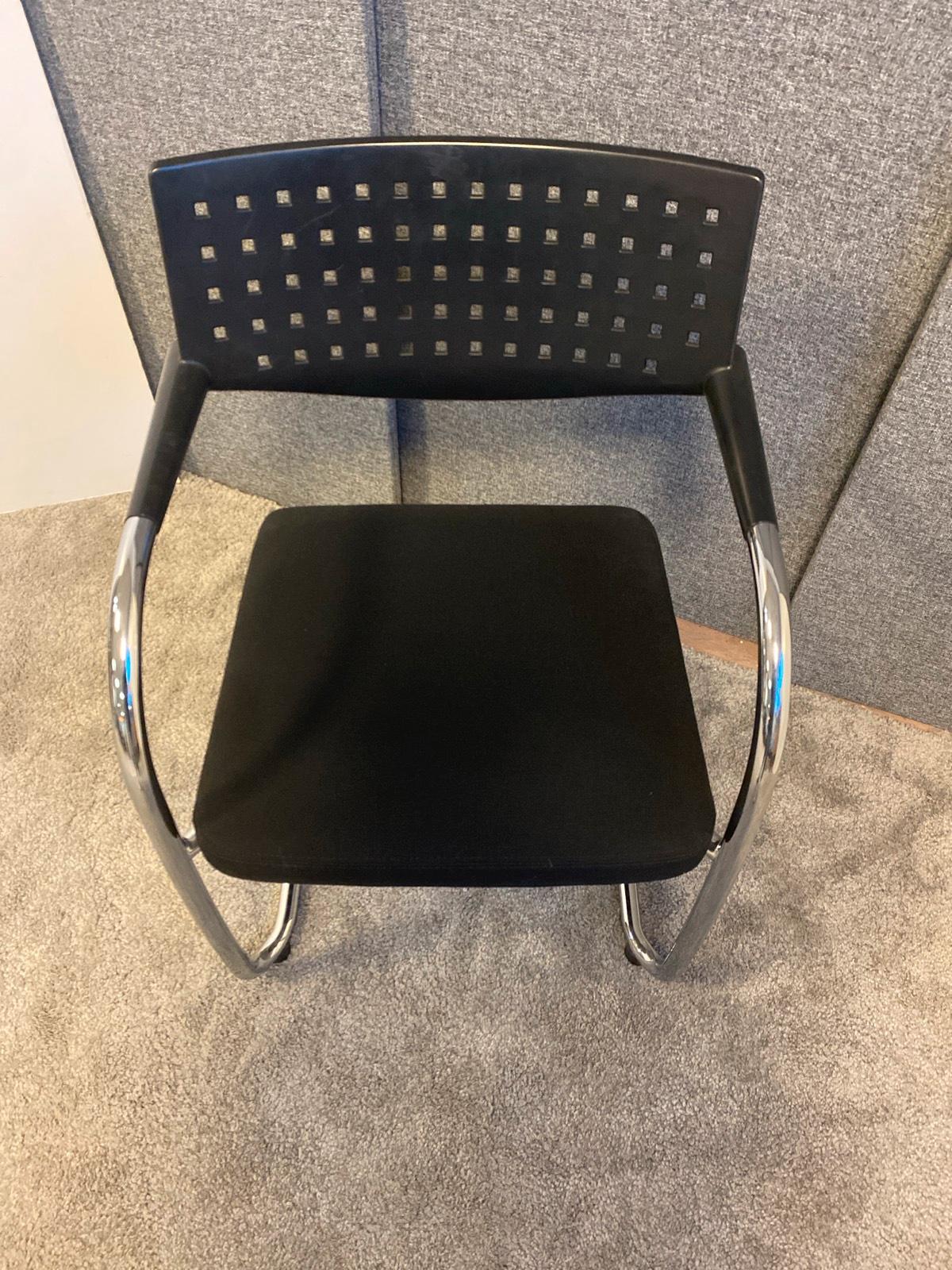 Vitra Besucherstuhl Freischwinger Visasoft VisaVis schwarz - Bild 3