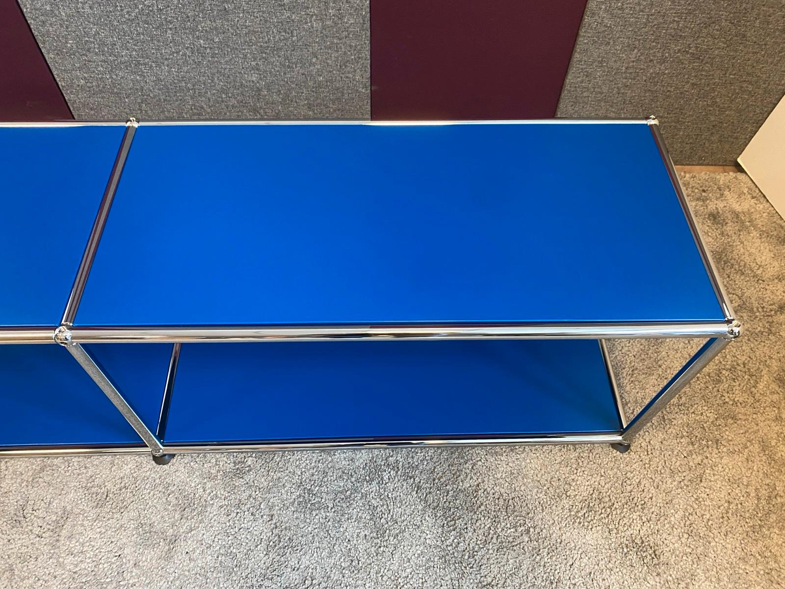 USM Haller TV-Board Regal Sideboard Lowboard offen blau ☑️ - Bild 3