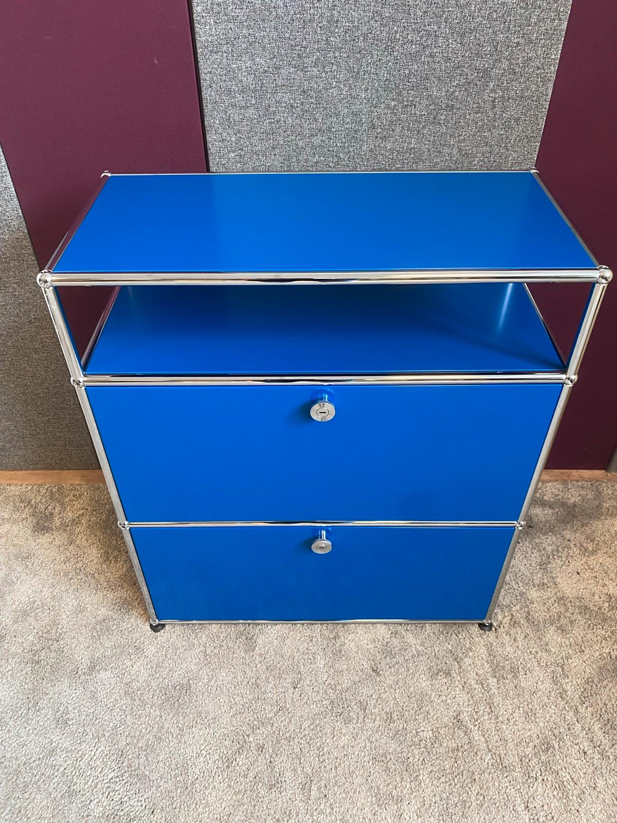 USM Haller Sideboard Highboard Aktenschrank Schrank Enzianblau ☄️