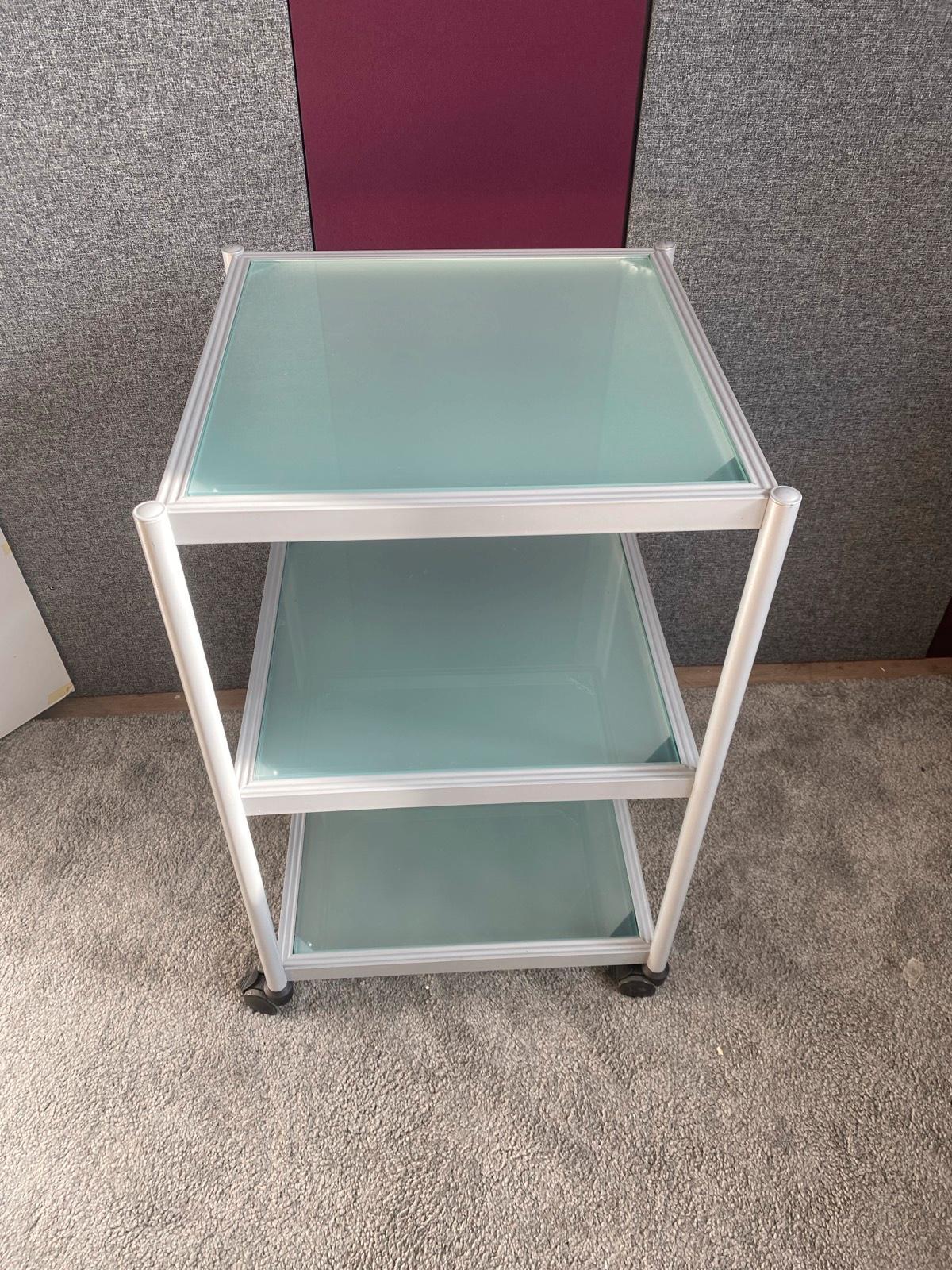 Regal Glasregal Rollregal Wohnzimmerregal Glas TV-Regal