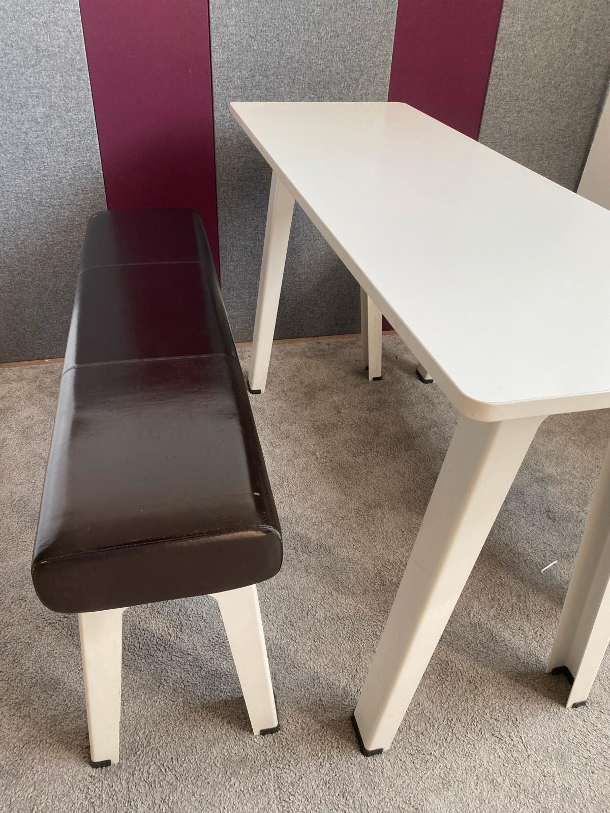 Sitzgruppe Bartisch Esstisch Hochtisch Steelcase inkl. 2 Bänken - Bild 8