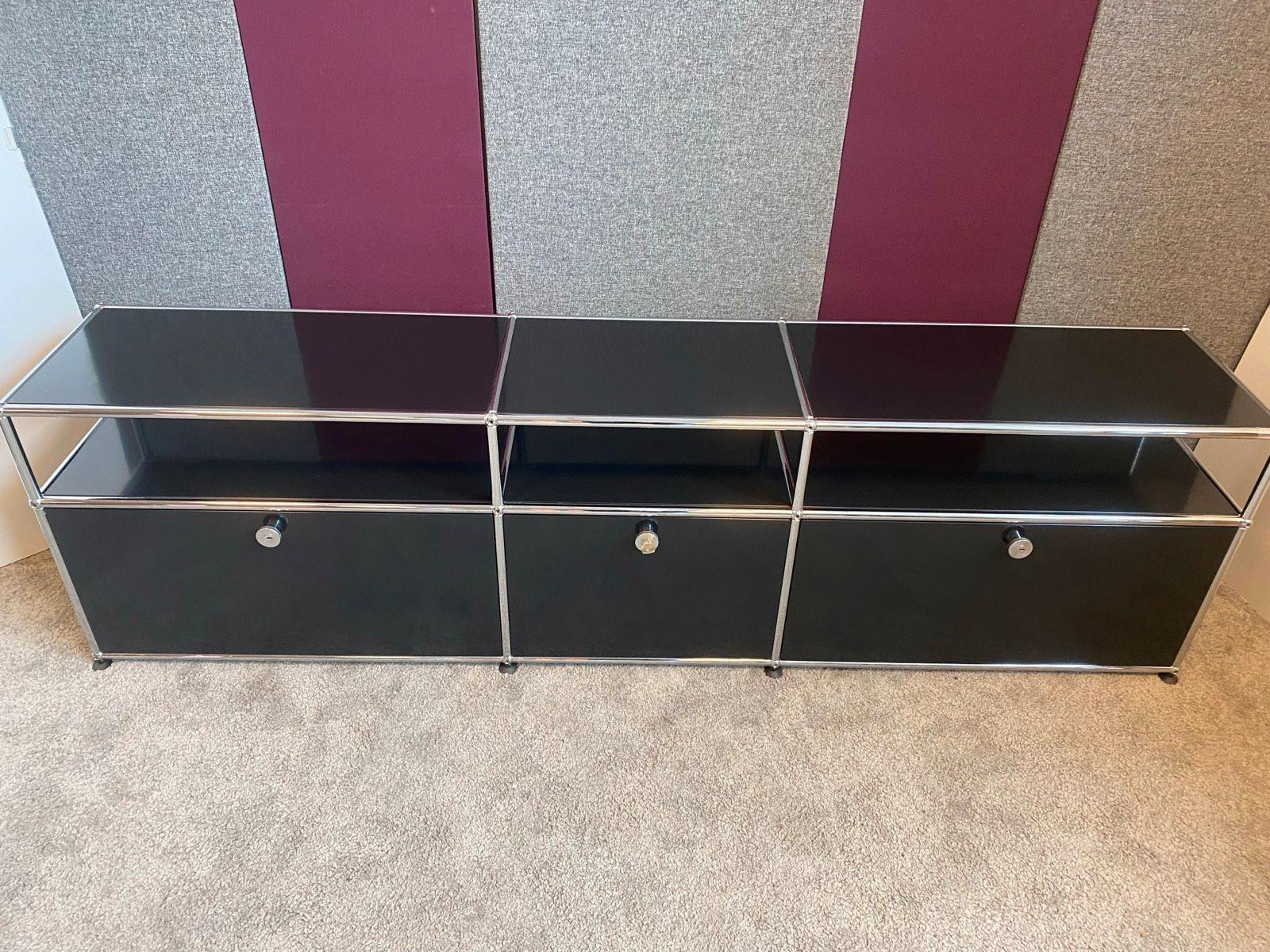 ⚫  USM Haller TV-Board Lowboard Sideboard Schrank schwarz ⚫