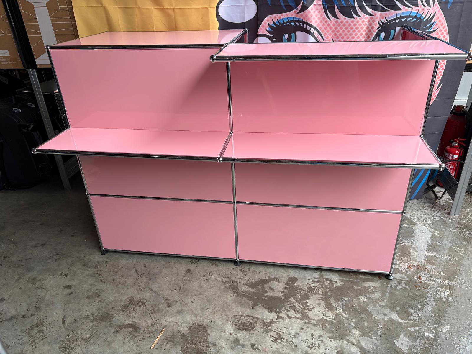 USM Haller Theke Empfang Tresen Arbeitsplatz Rosa Pink