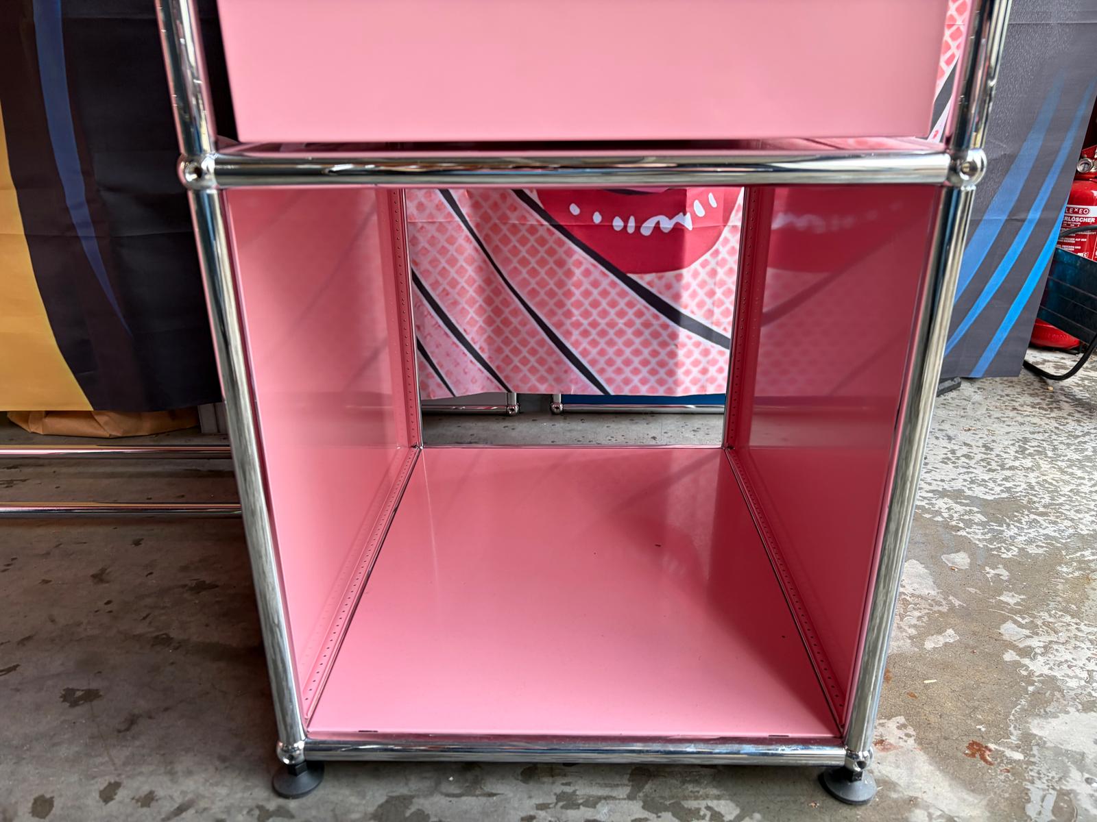 USM Haller Arbeitsplatz Schreibtisch Schubladen Pink Rosa - Bild 4