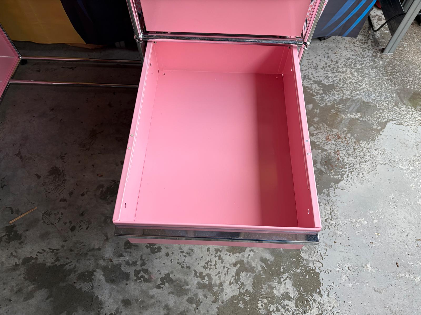 USM Haller Arbeitsplatz Schreibtisch Schubladen Pink Rosa - Bild 7