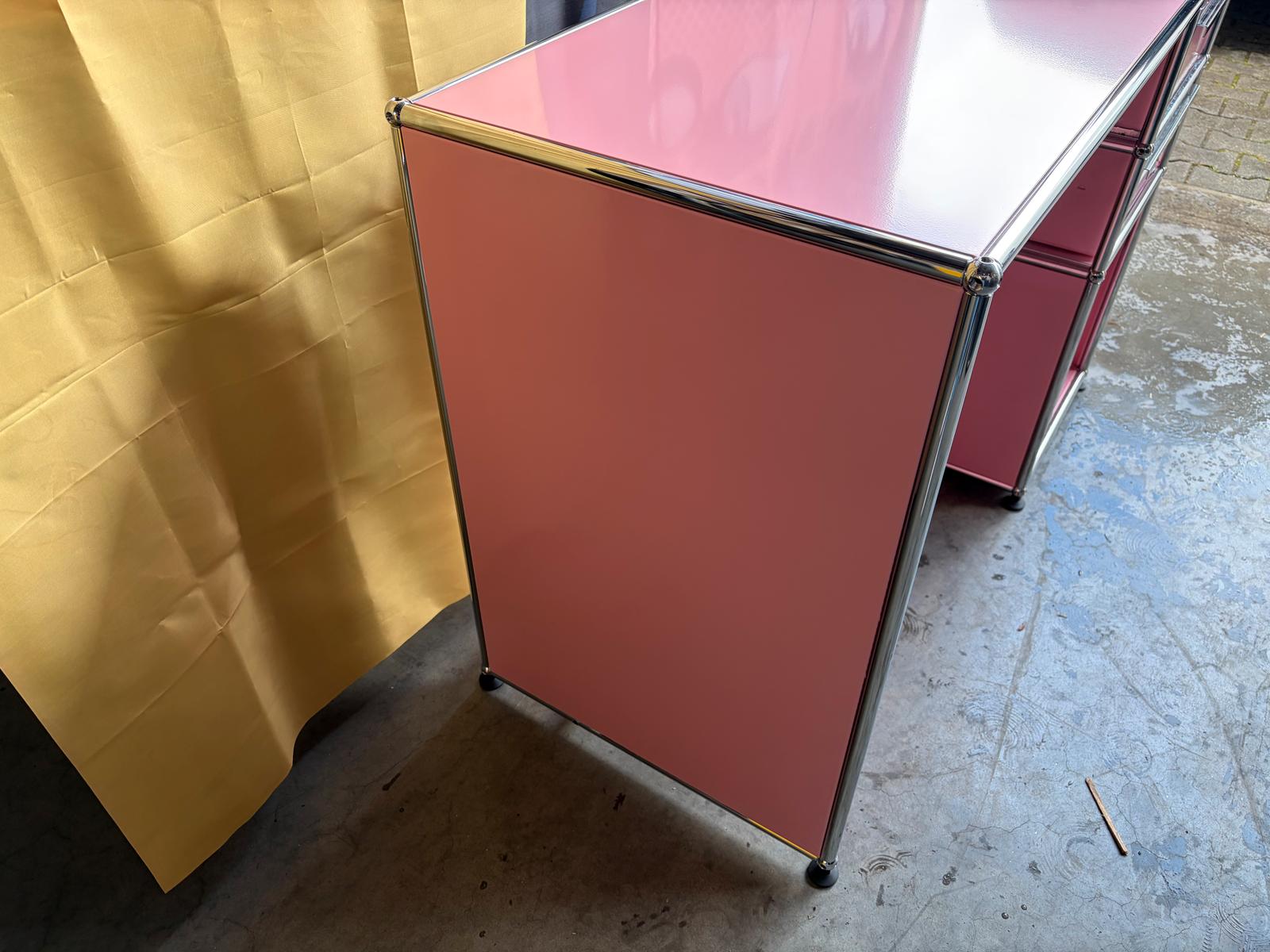 USM Haller Arbeitsplatz Schreibtisch Schubladen Pink Rosa - Bild 9