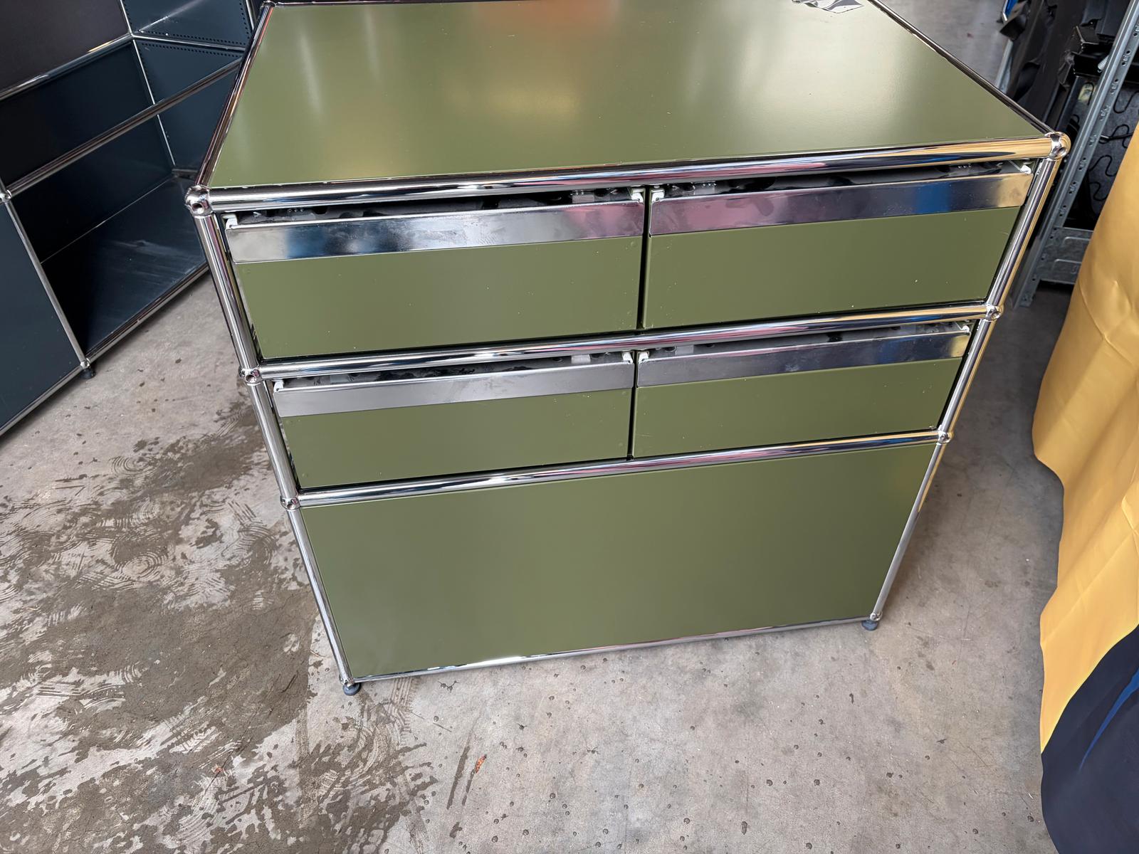 USM Haller Kommode Highboard Schubladen Auszug Oliv Grün - Bild 11