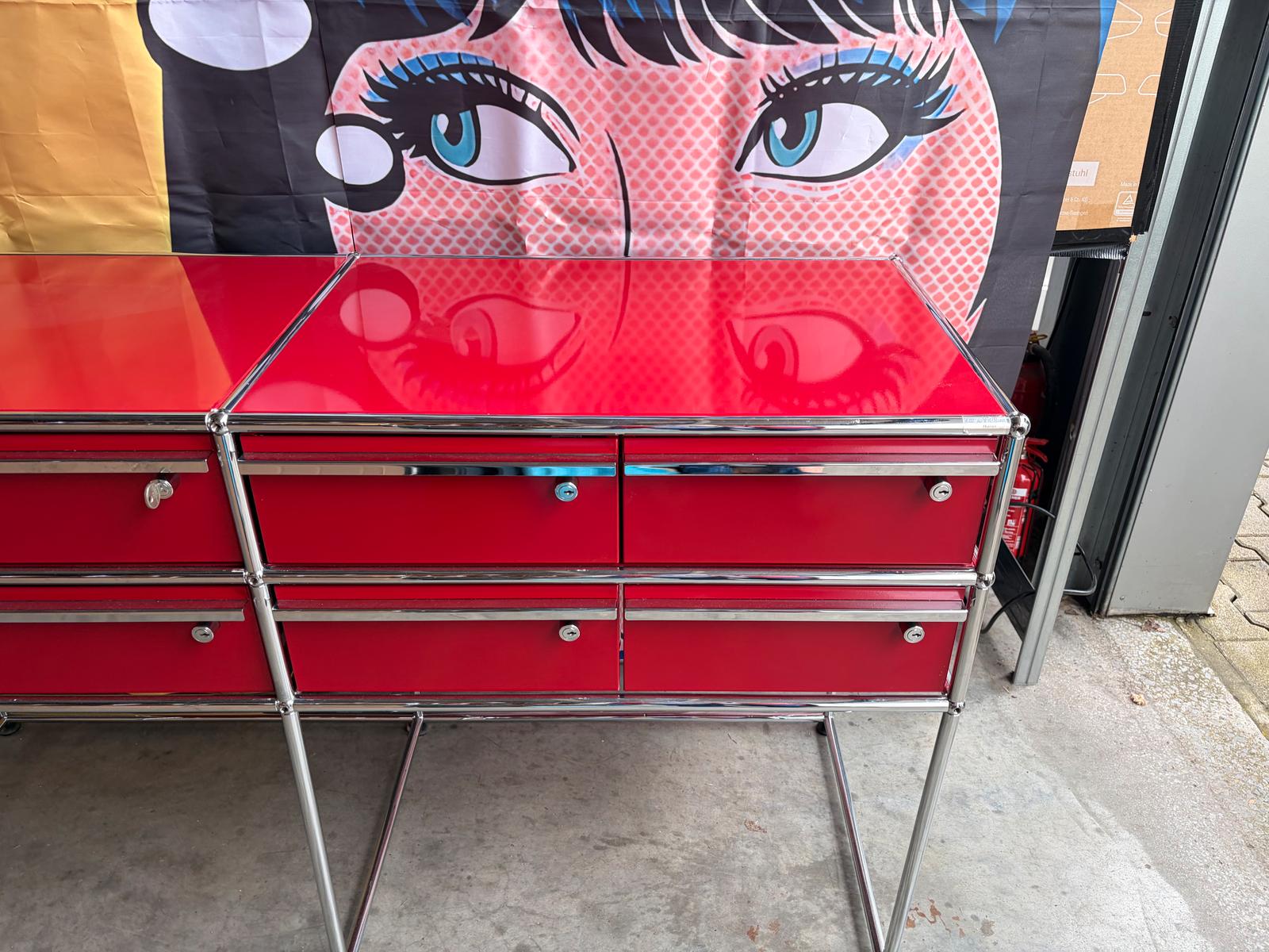 USM Haller Sideboard Board 8 Schubladen Rubinrot - Bild 2