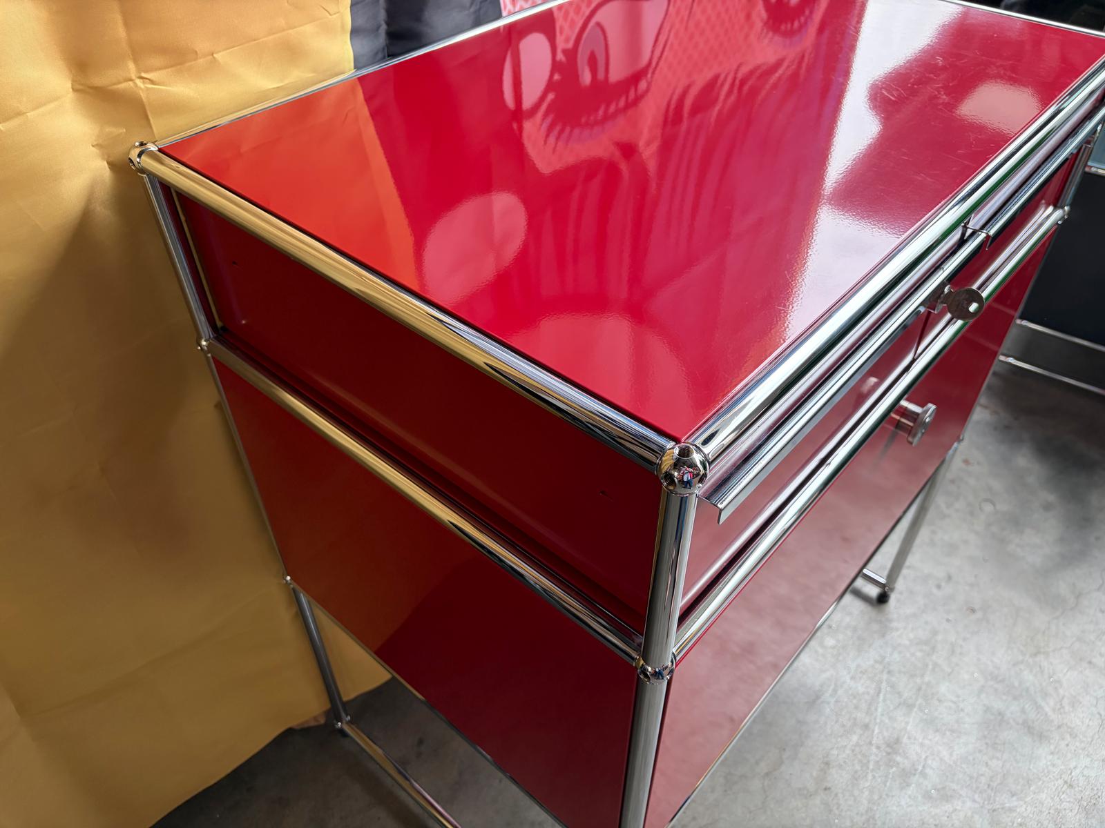 USM Haller Highboard Kommode Schubladen Auszug Rubinrot Rot - Bild 9