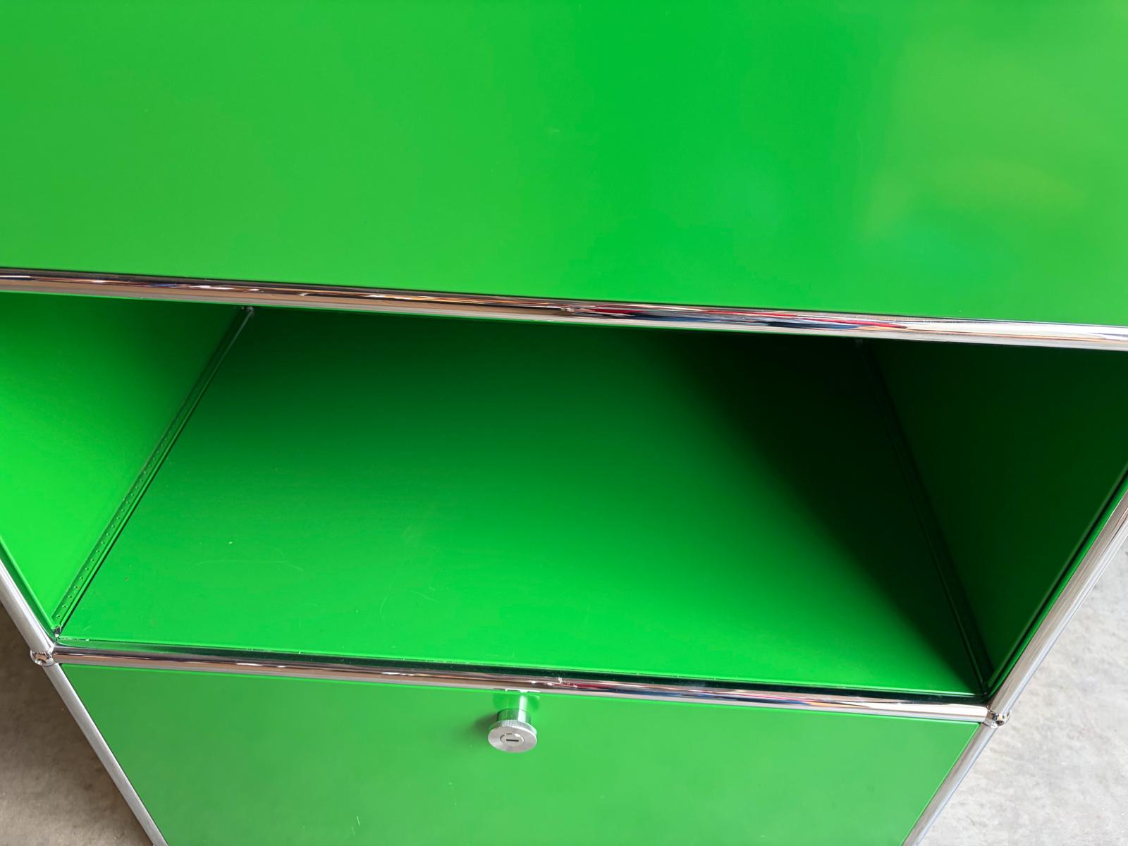 USM Haller Highboard Sekretär Sideboard 2 Klappen Grün - Bild 3