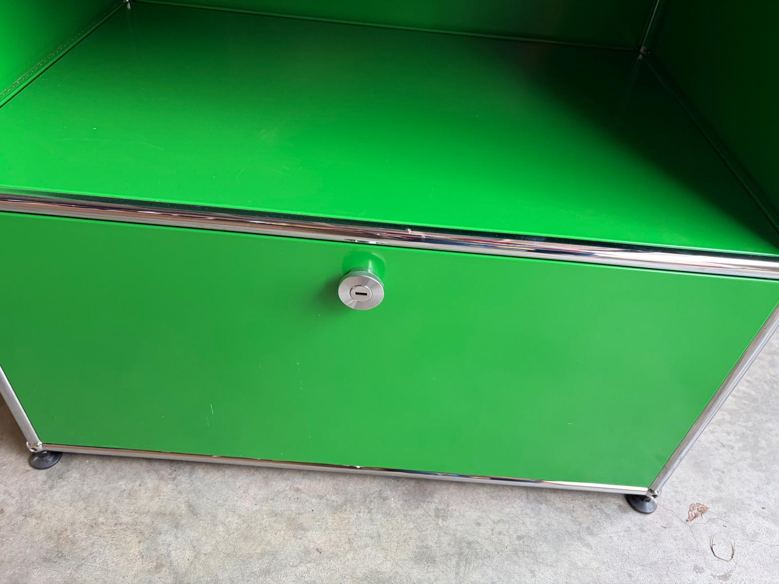 USM Haller Highboard Sekretär Sideboard 2 Klappen Grün - Bild 4