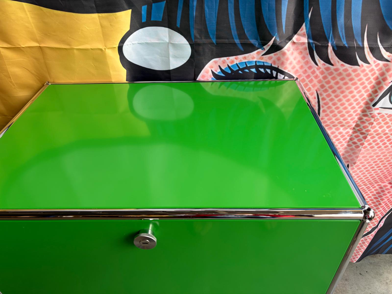 USM Haller Highboard Sekretär Sideboard 2 Klappen Grün - Bild 5